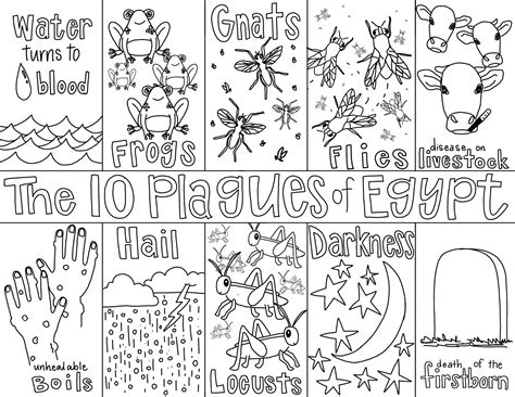 Printable 10 Plagues Of Egypt Coloring Pages