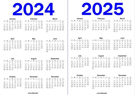 Printable 2024 And 2025 Calendar