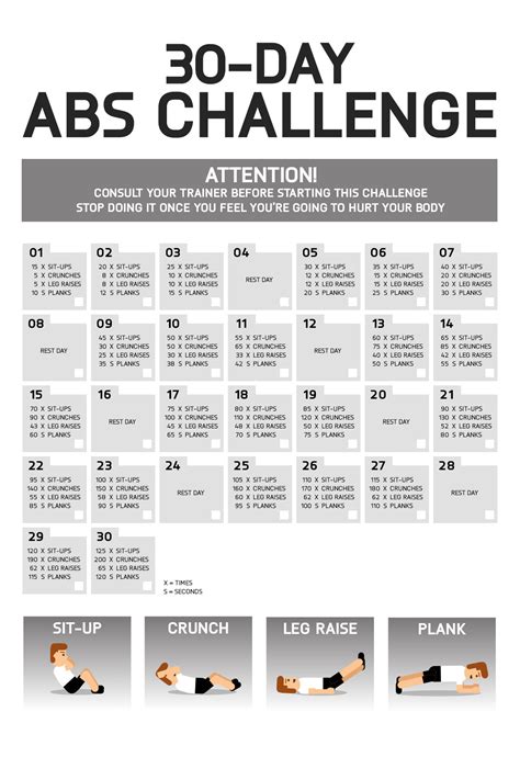Printable 30 Day Abs Challenge