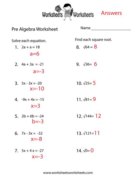 Printable 7th Grade Math Worksheets With Answer Keys Kindle Editon