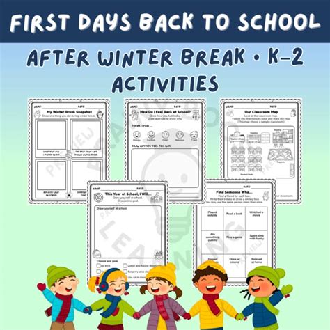 Printable Activities To Get Back Into School After Break