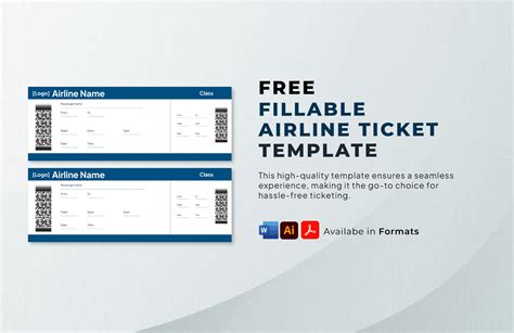 Printable Airline Ticket
