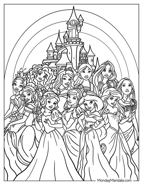 Printable All Disney Princess Coloring Pages