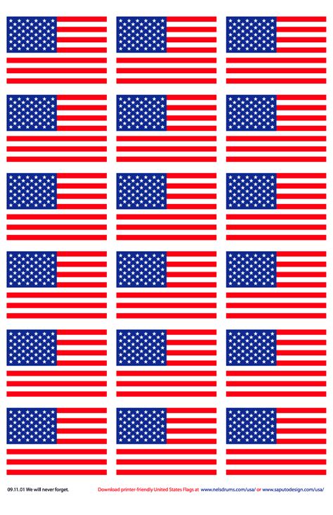 Printable American Flags