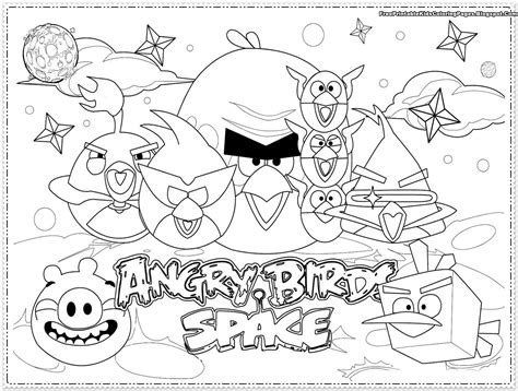 Printable Angry Birds Space Coloring Pages