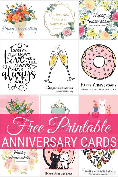 Printable Anniversary Cards For Free