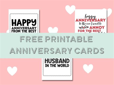 Printable Anniversary Cards For Husband