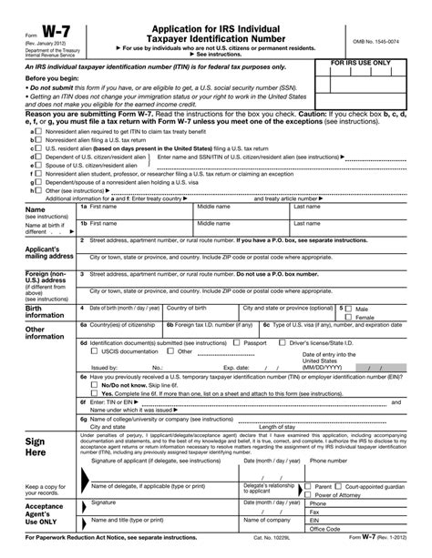 Printable Application For A Federal Tax Id Number Form