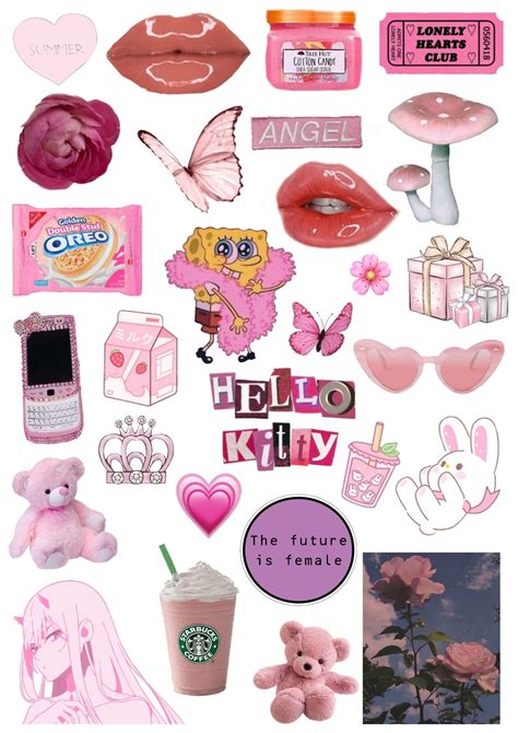 Printable Asthetic Trendy Stickers Of Clotheing Store Logos