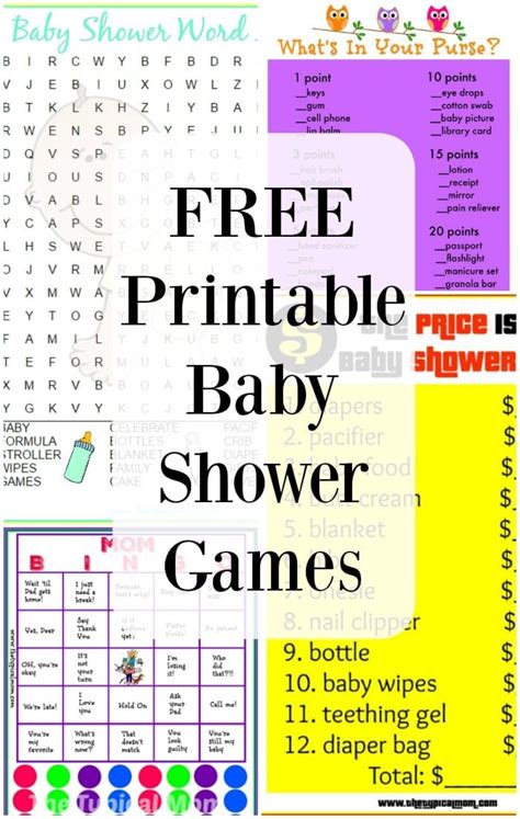 Printable Baby Shower Games