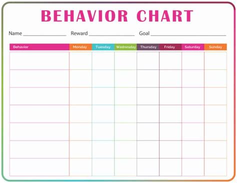 Printable Behavior Chart