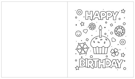 Printable Birthday Card To Color