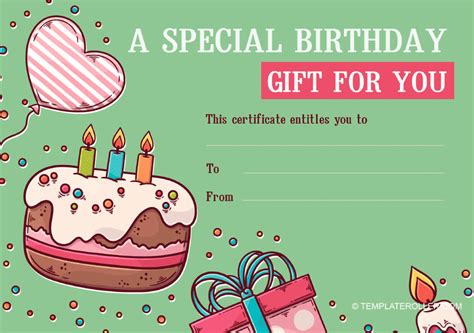 Printable Birthday Gift Certificate
