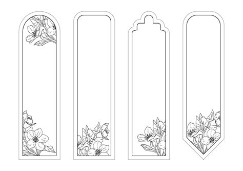 Printable Blank Bookmark Template