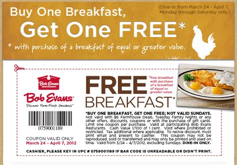 Printable Bob Evans Coupons