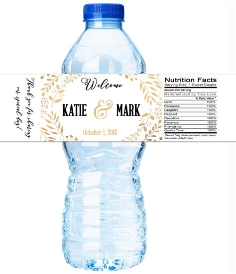 Printable Bottled Water Labels