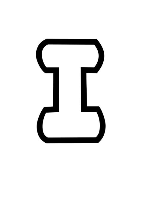 Printable Bubble Letter I