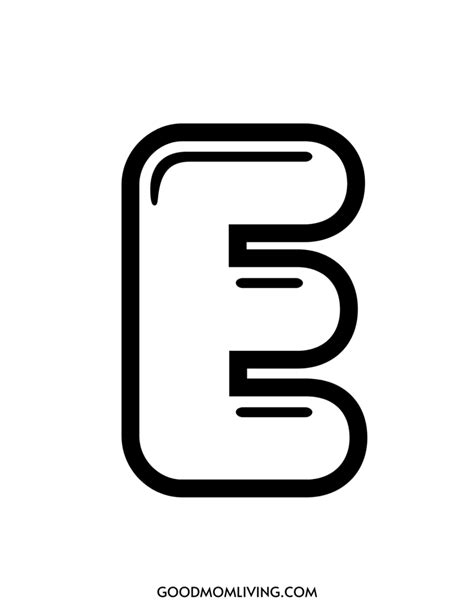 Printable Bubble Letters E