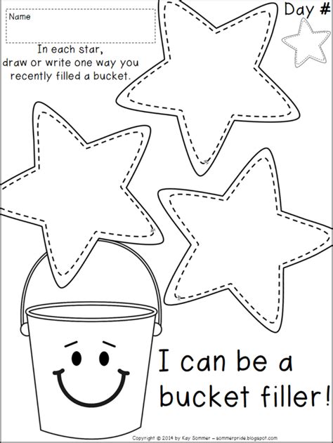 Printable Bucket Filling Activities
