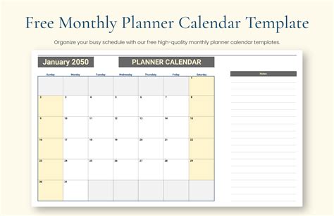Printable Calendar Planner