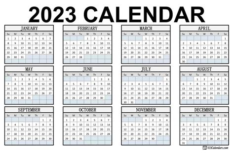 Printable Calendar2023