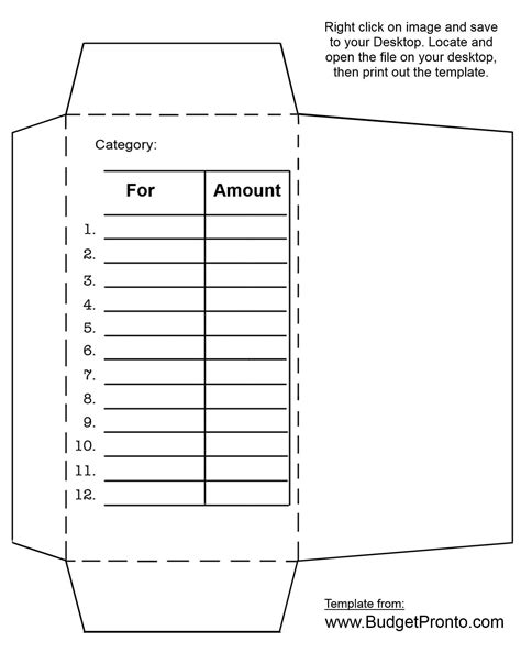 Printable Cash Envelopes