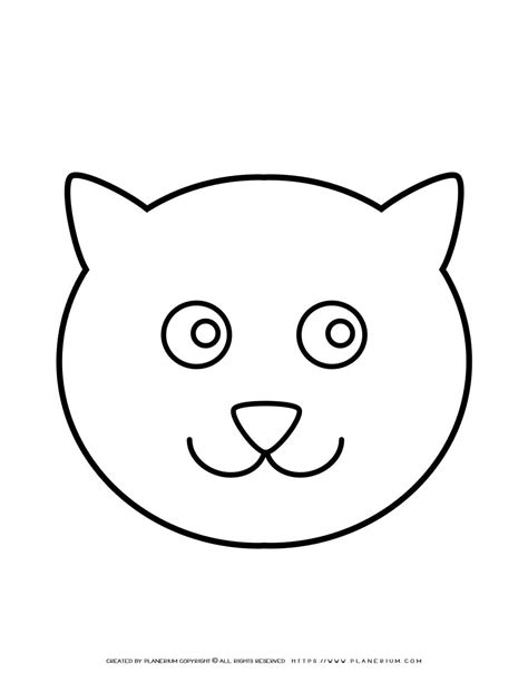 Printable Cat Face Outline