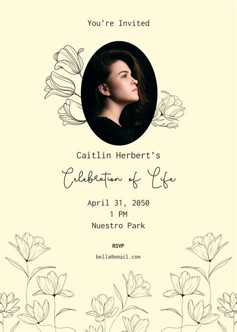 Printable Celebration Of Life Invitations