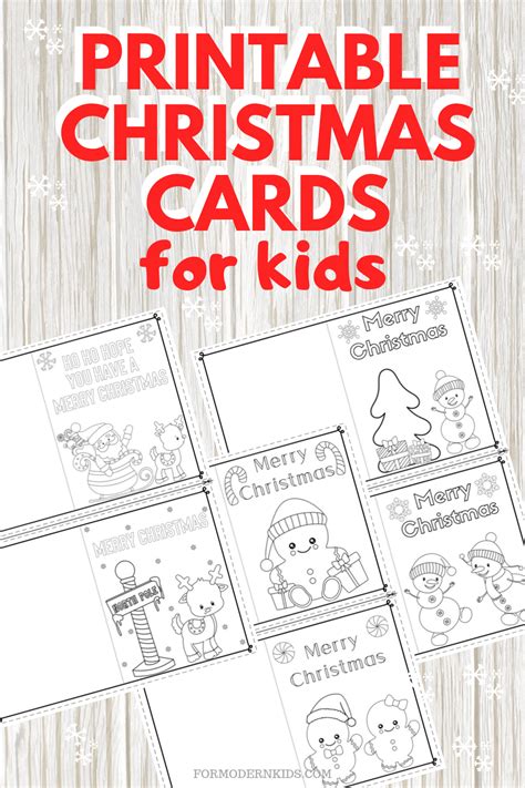 Printable Christmas Cards For Kids