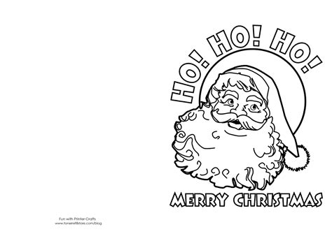 Printable Christmas Cards To Coloring