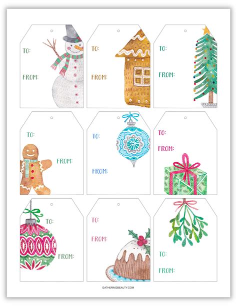 Printable Christmas Gift Tags Free