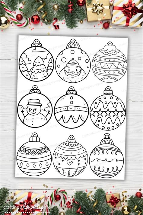 Printable Christmas Ornaments Color