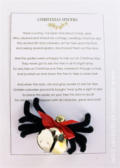 Printable Christmas Spider Story