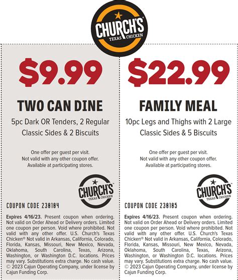 Printable Churches Coupons