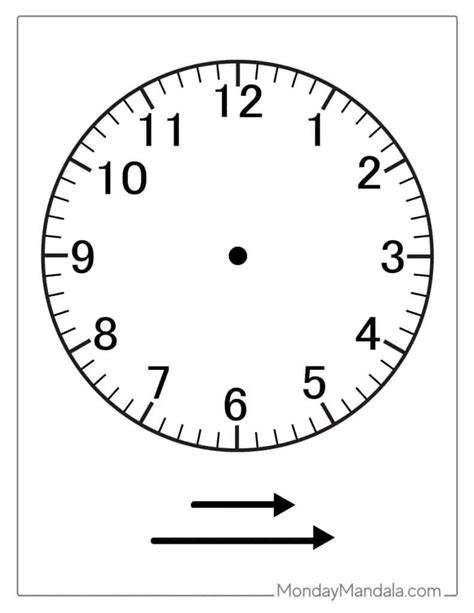 Printable Clock Template