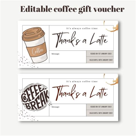 Printable Coffee Coupons