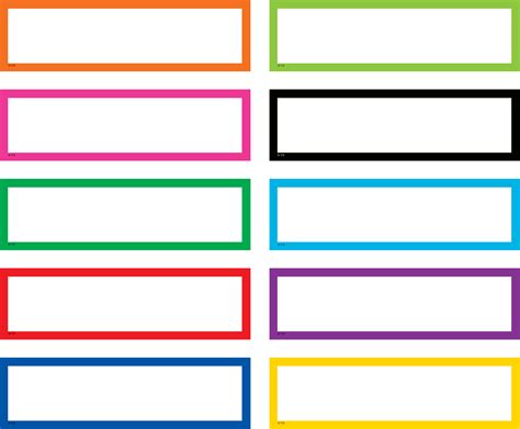 Printable Colored Labels