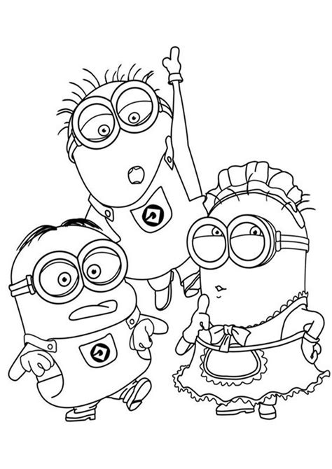 Printable Coloring Minions