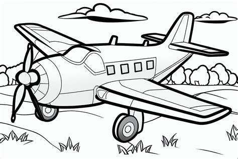 Printable Coloring Pages Airplane