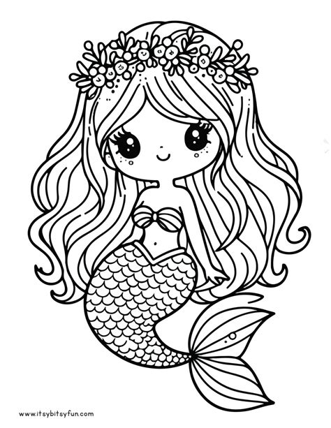 Printable Coloring Pages Mermaid