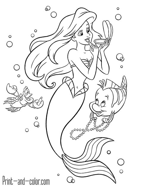 Printable Coloring Pages Of Little Mermaid