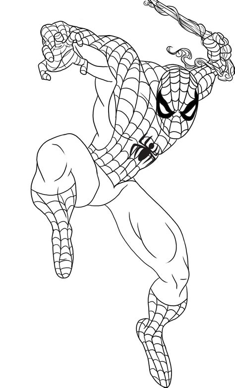 Printable Coloring Pictures Of Spiderman