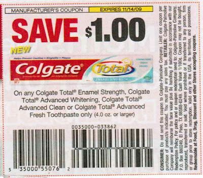 Printable Coupons For Colgate Toothpaste