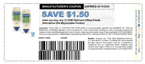Printable Coupons For Hellmans Mayonnaise
