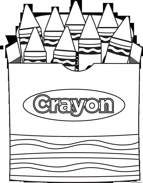 Printable Crayola Crayon Coloring Pages