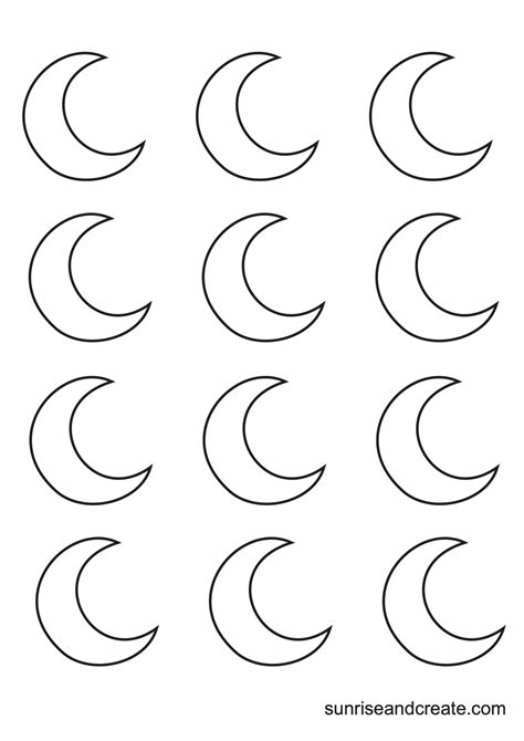 Printable Crescent Moon