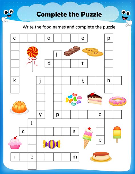 Printable Crossword Puzzles Kids