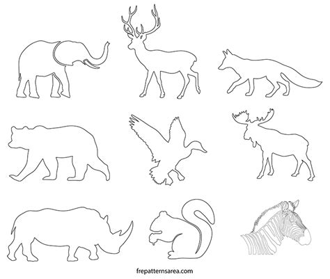 Printable Cut Out Animals