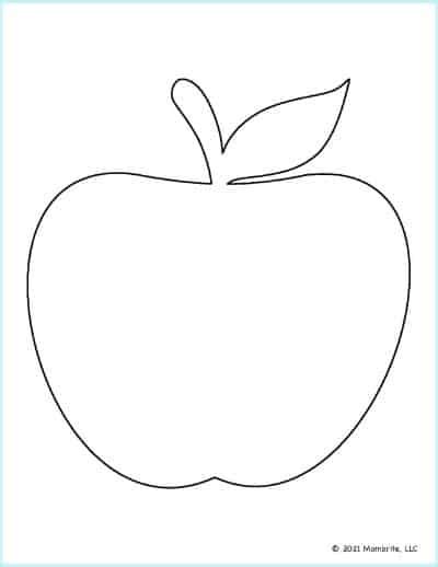 Printable Cut Out Apple Template