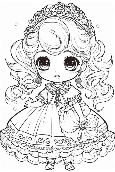 Printable Cute Princess Coloring Pages